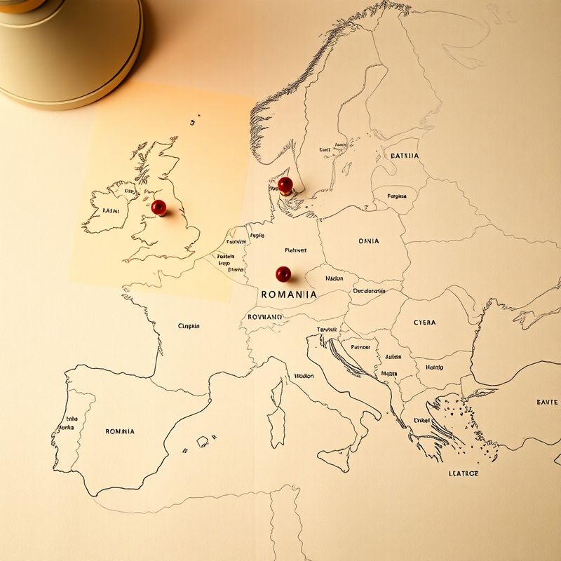 Hartă a Europei cu marcaje burgundy ale partenerilor Grup Ionescu